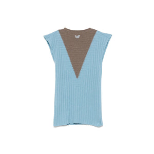 KIKO KOSTADINOV - Dakota Vest - SS25 - CELESTE BLUE/SEPIA